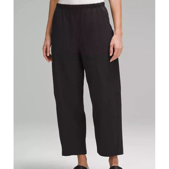 lululemon athletica Black Barrel Leg Pants - Picture 1 of 5